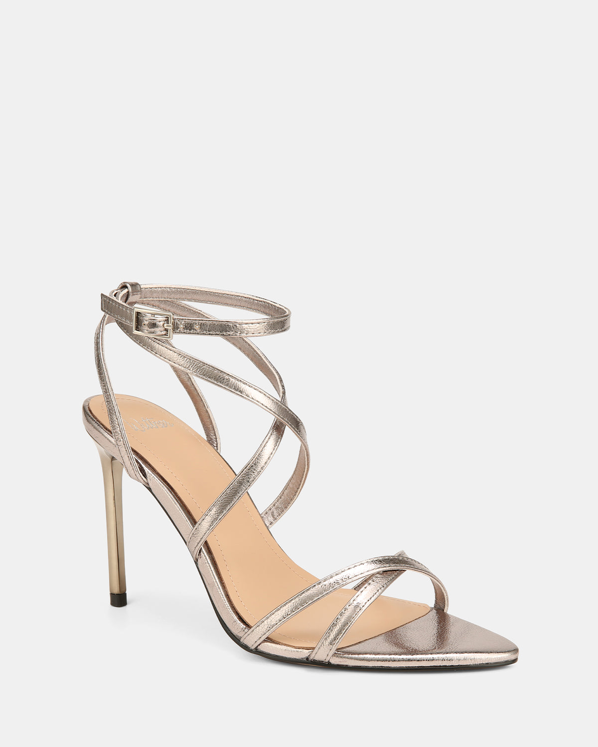SYNTHIA HIGH SANDALS PEWTER LEATHER