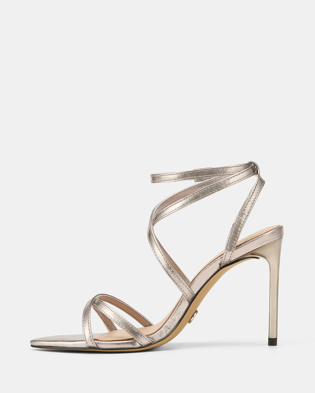 SYNTHIA HIGH SANDALS PEWTER LEATHER