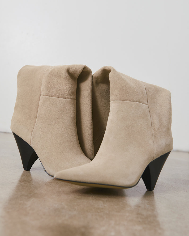 Selena Ivory Suede Leather Knee High Boot