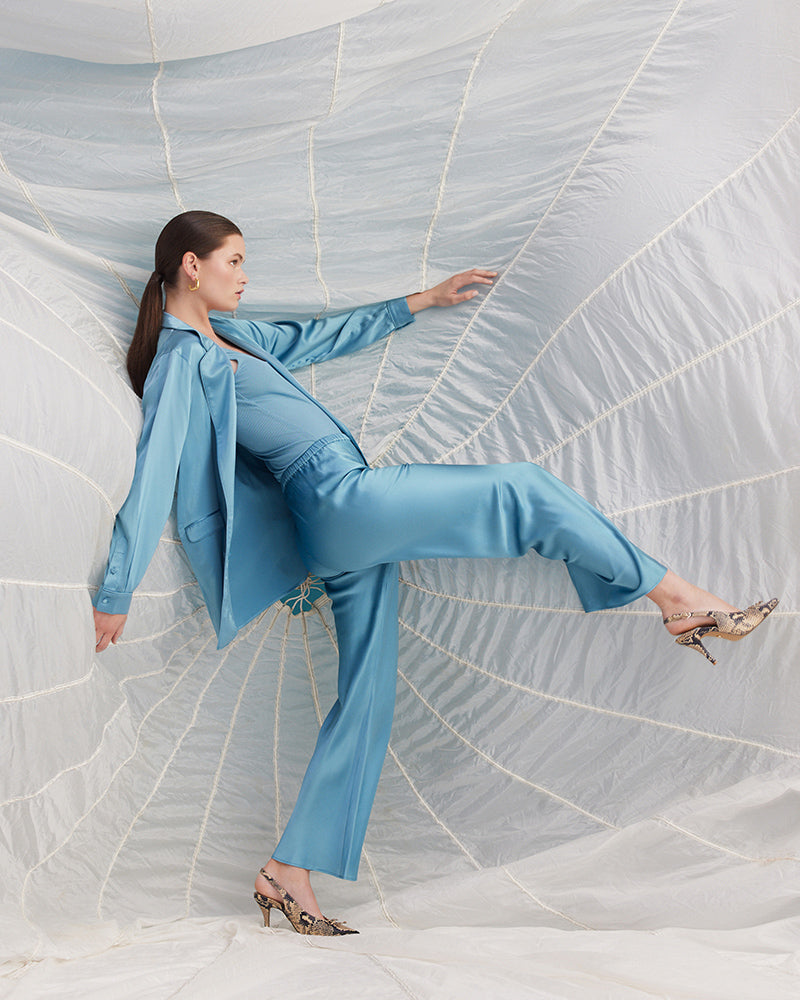 Sivan Ecru Multi Snake Embossed Leather Slingback