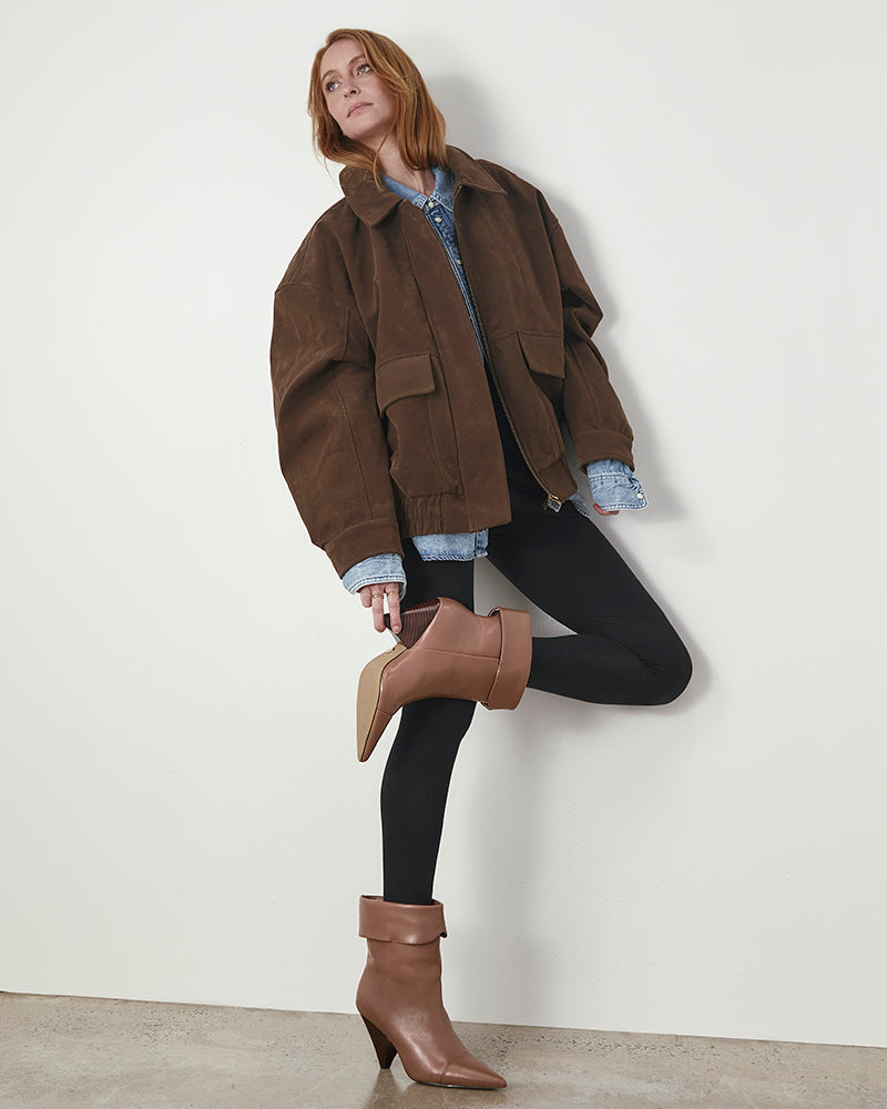 Somerton Mushroom Leather Ankle Boot