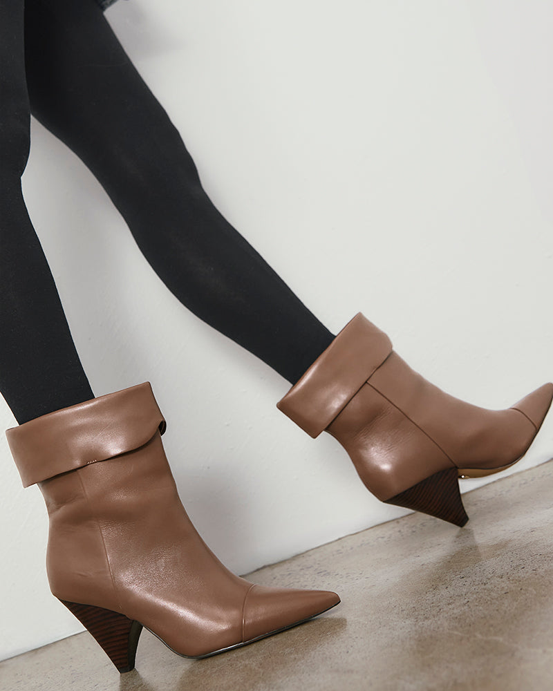 Somerton Mushroom Leather Ankle Boot