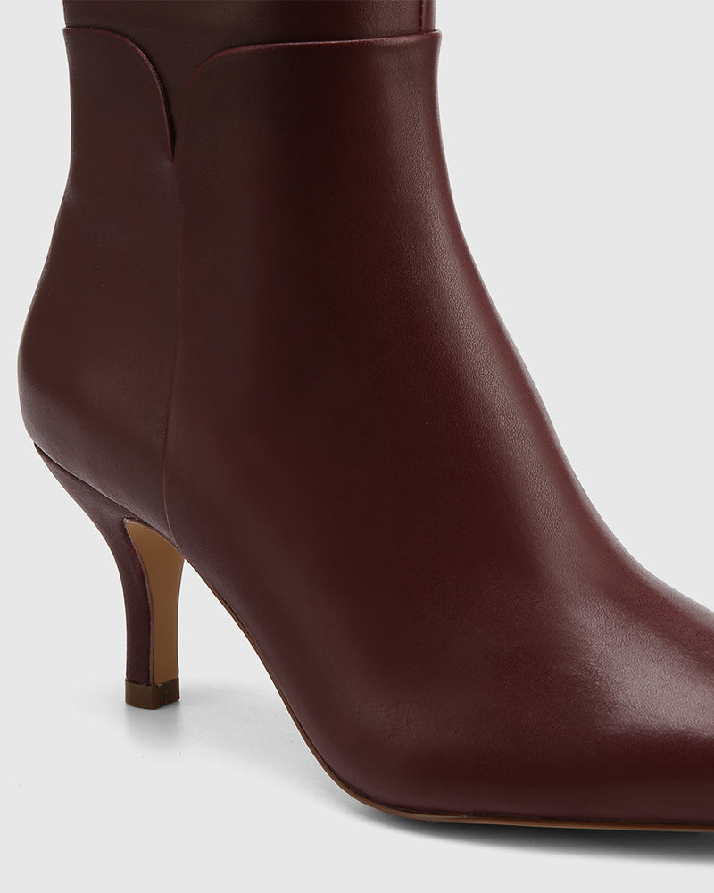 Tarley Wine Leather Long Boot