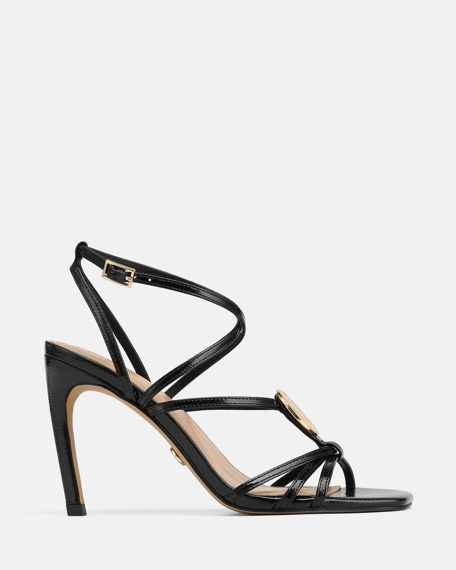 Tatum Black Leather High Heels
