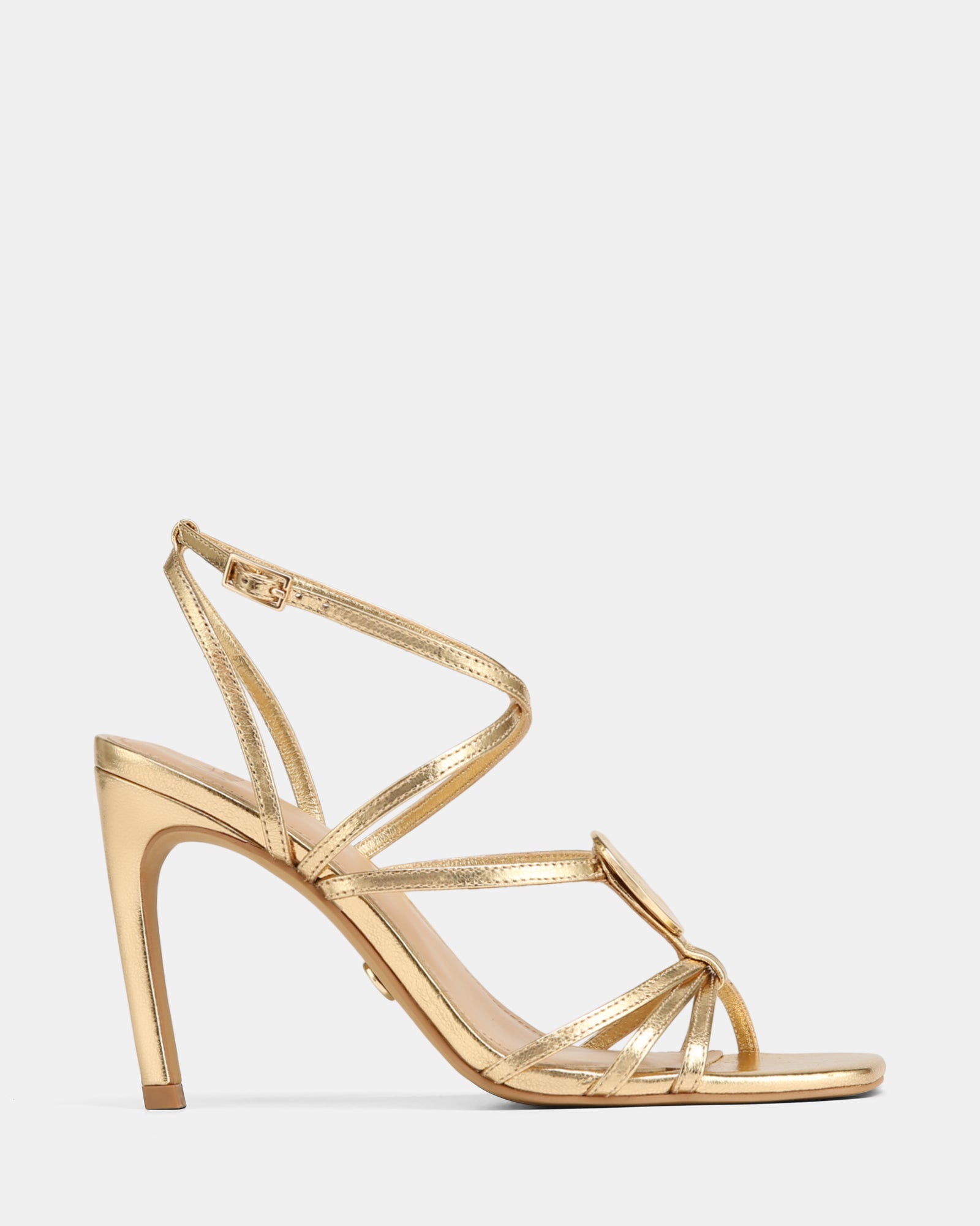 Tatum Gold Metallic Leather High Heels