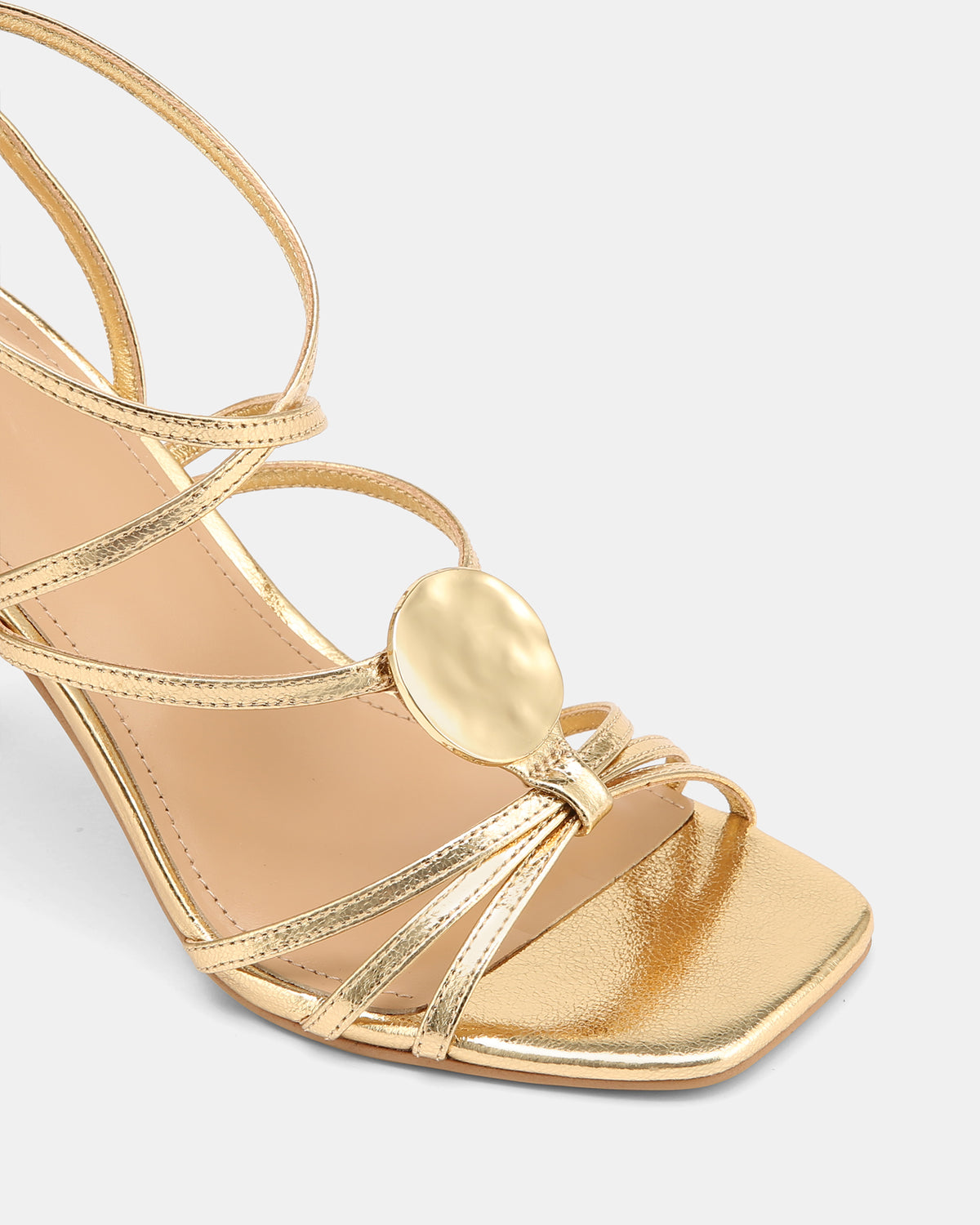 Tatum Gold Metallic Leather High Heels