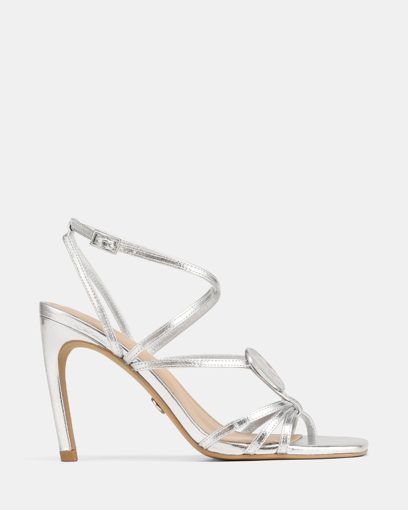 Tatum Silver Metallic Leather High Heels