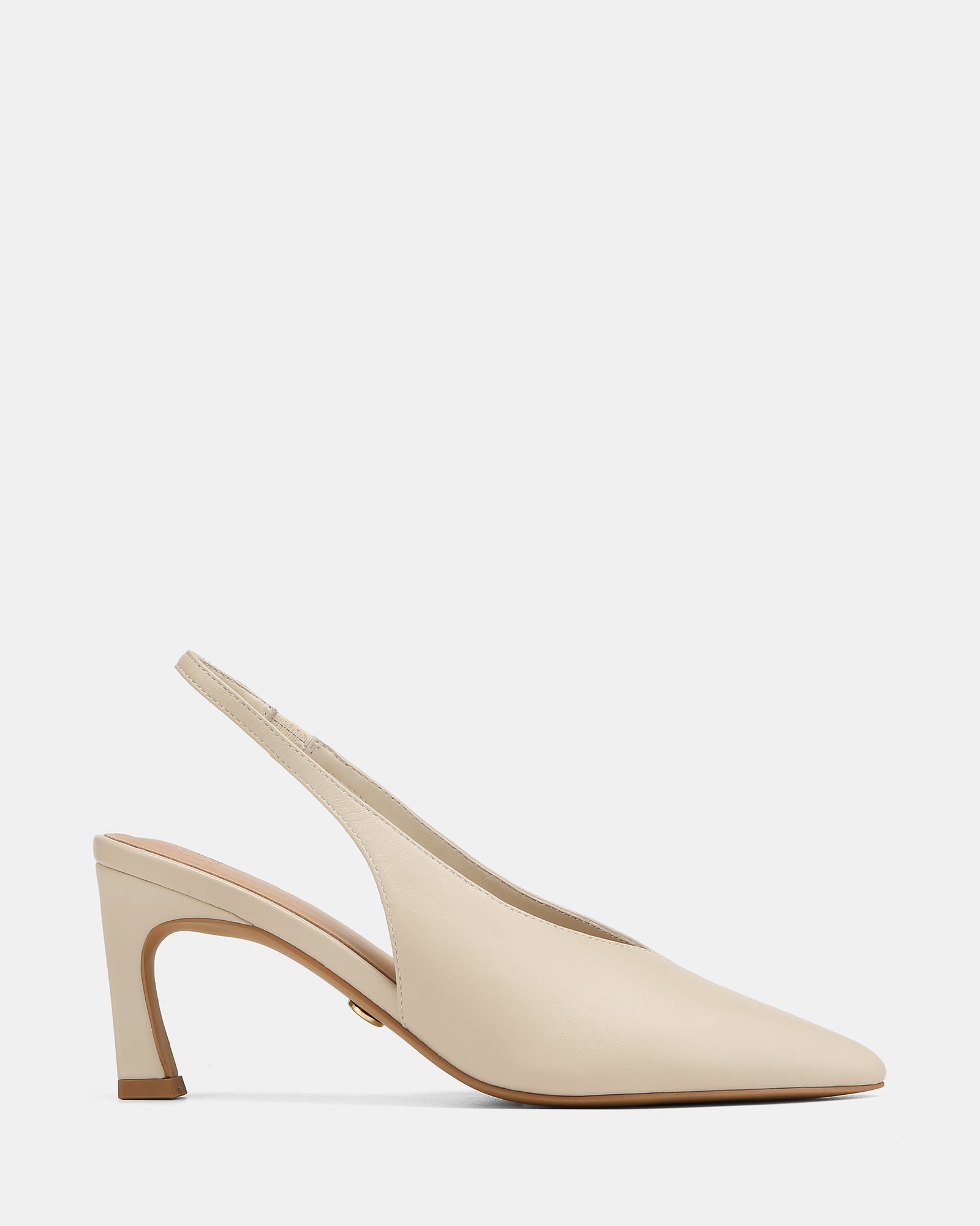Tessa Vintage Ivory Leather High Heel Slingbacks