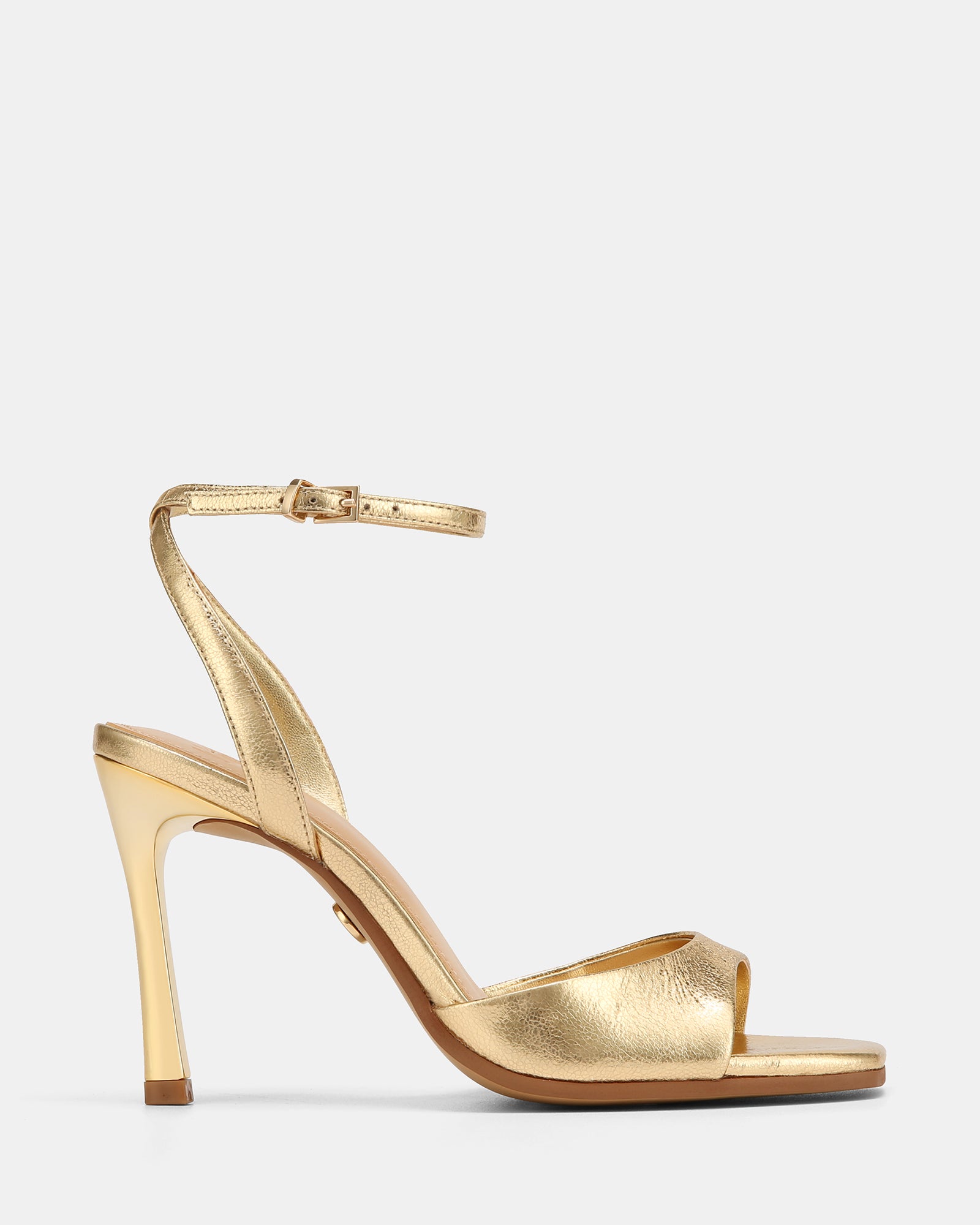 Xandy Gold Metallic Leather High Heels