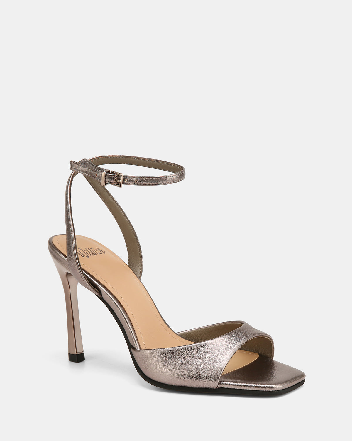 XANDY HIGH SANDALS PEWTER LEATHER