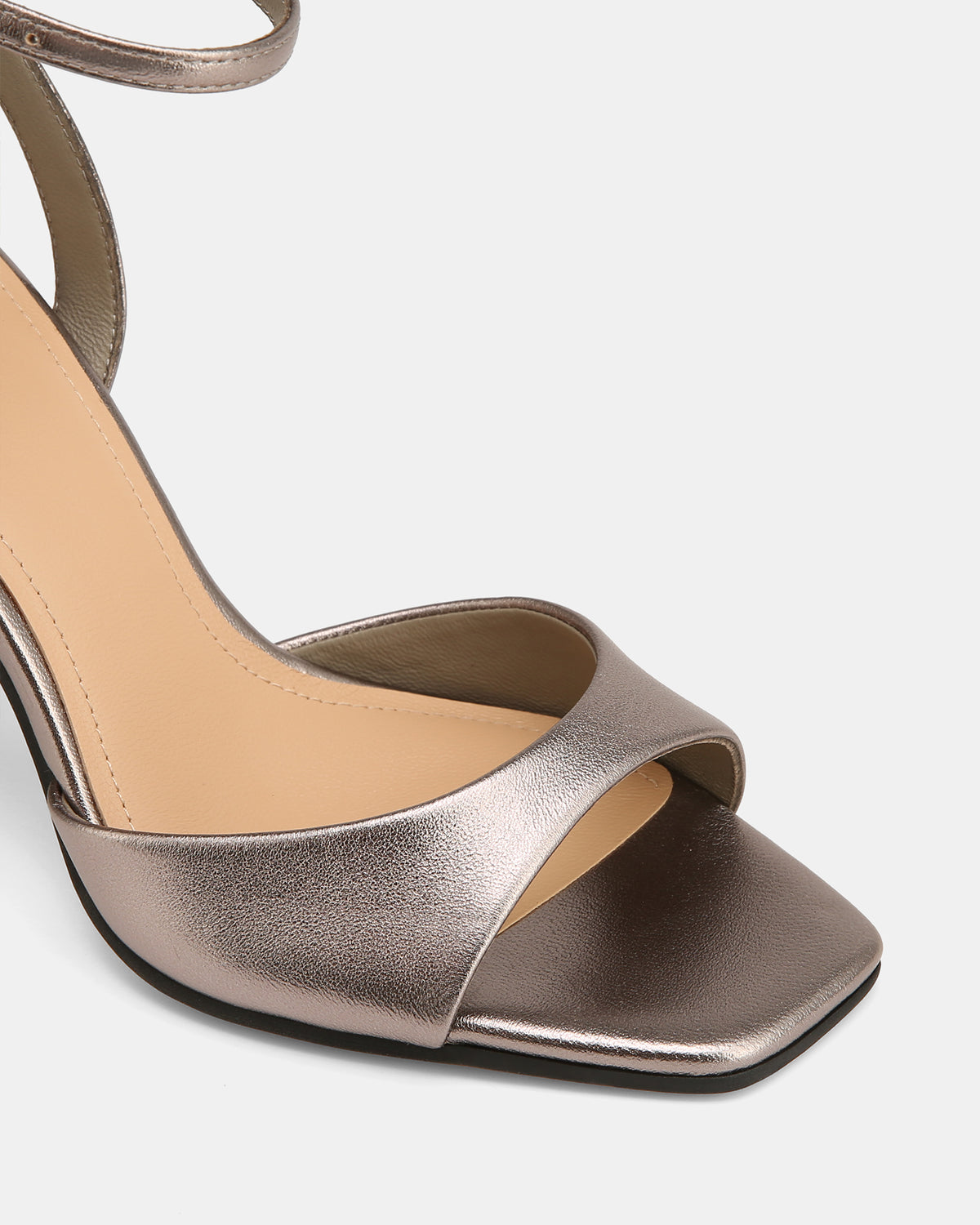 XANDY HIGH SANDALS PEWTER LEATHER