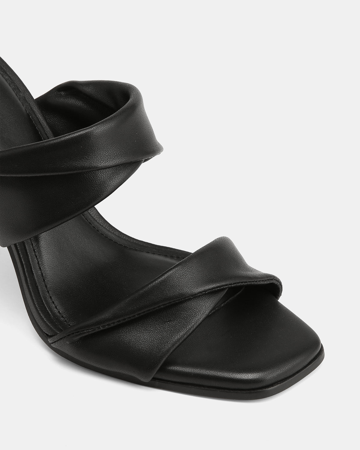 XIA HIGH SANDALS BLACK LEATHER