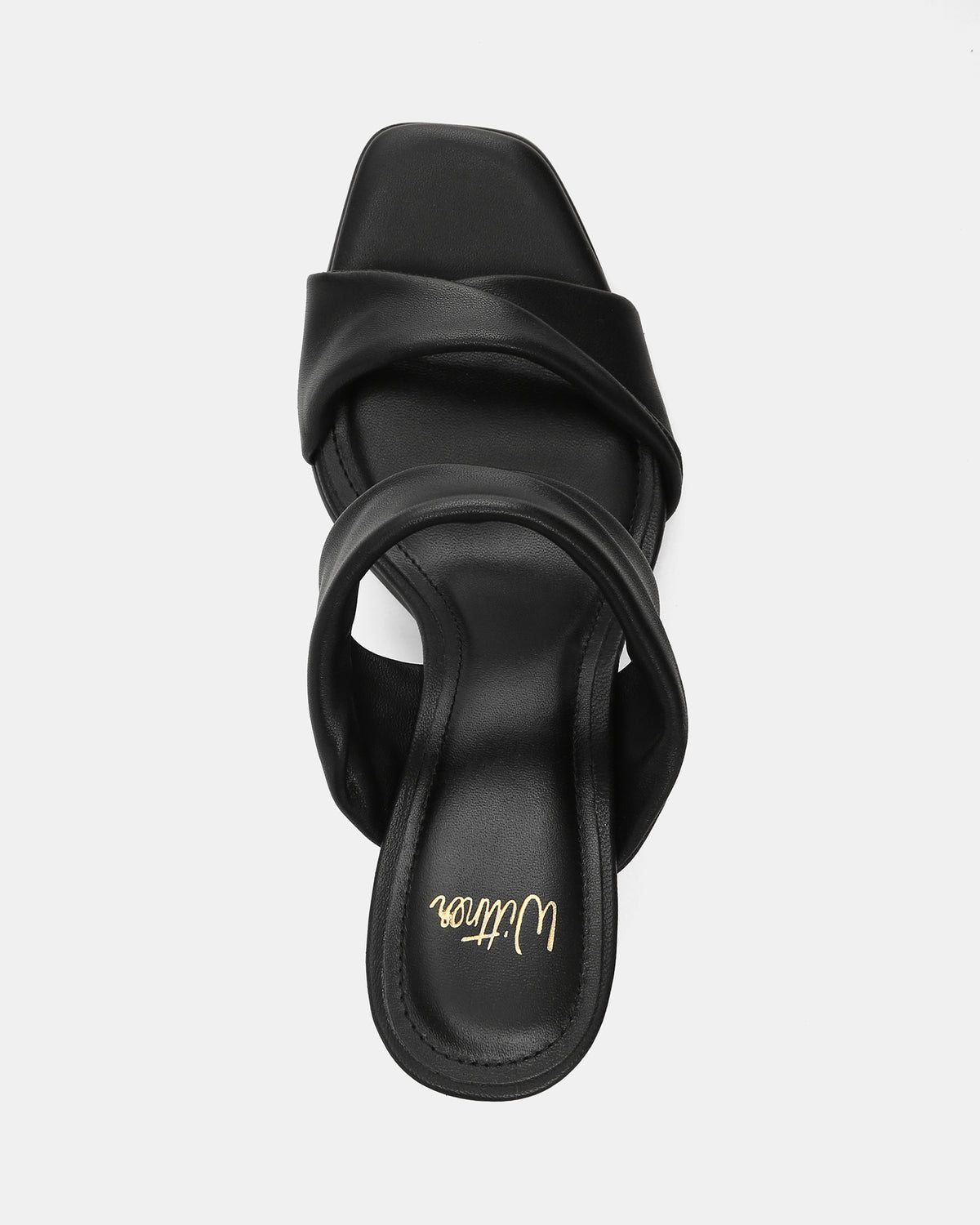 XIA HIGH SANDALS BLACK LEATHER