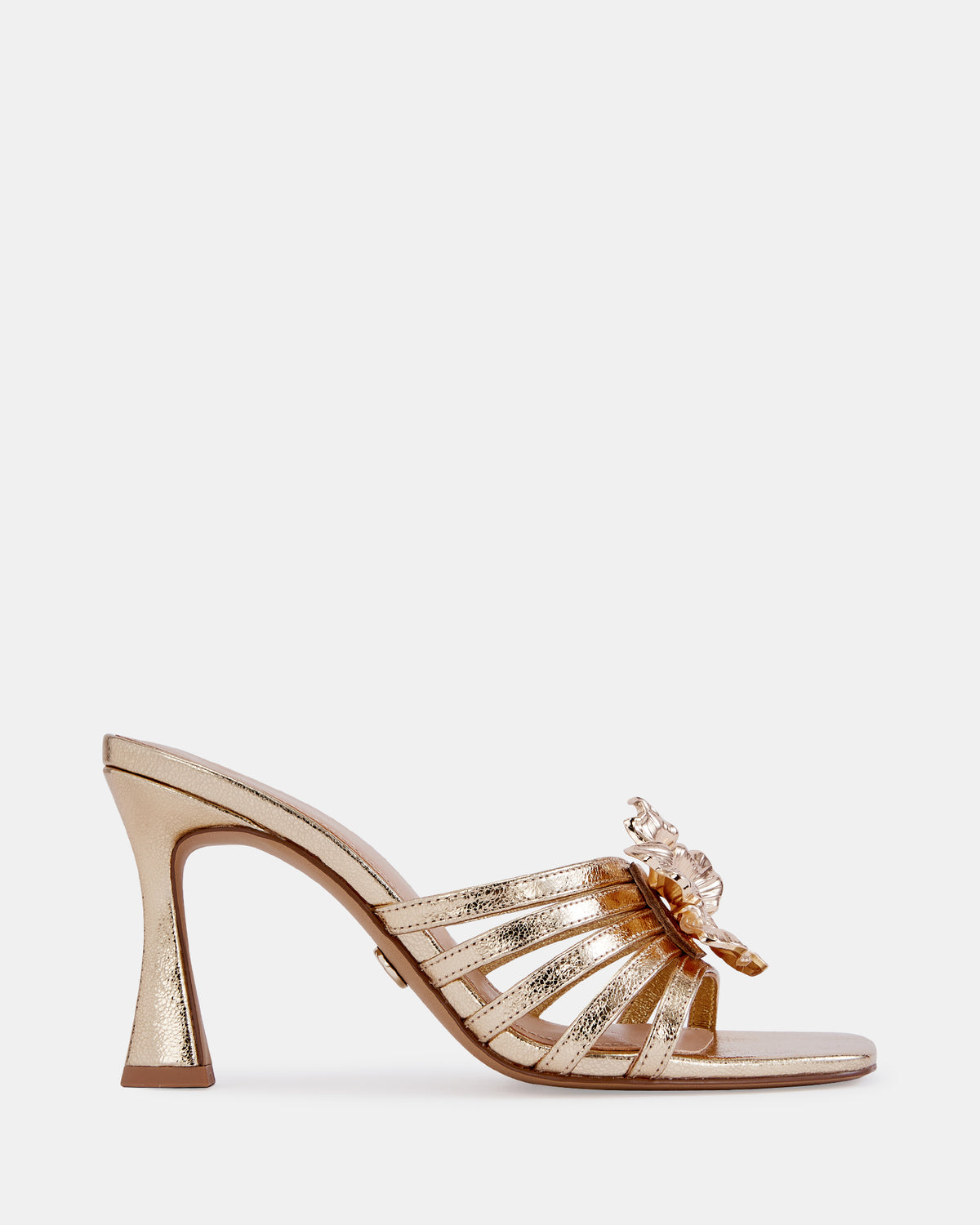 YANCY HIGH HEELS GOLD METALLIC LEATHER
