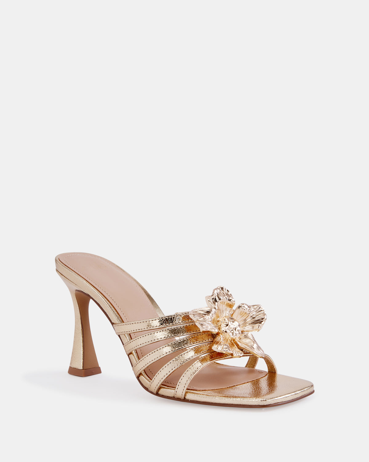YANCY HIGH HEELS GOLD METALLIC LEATHER