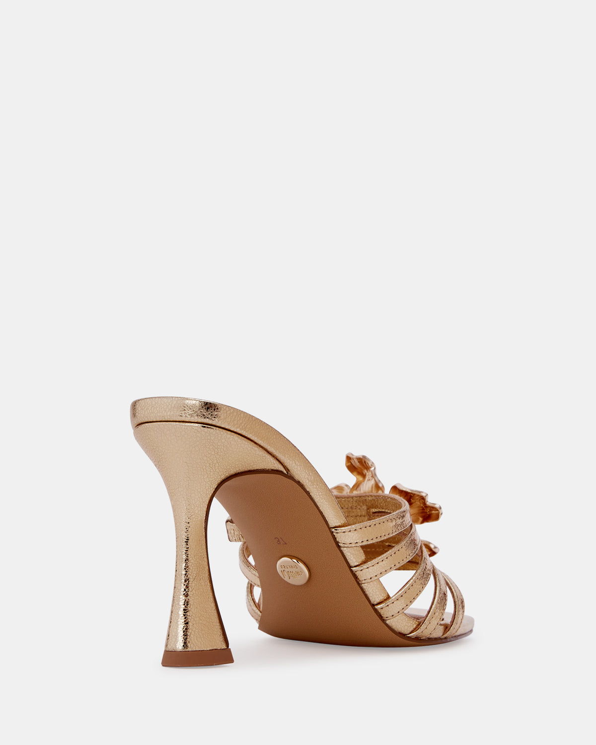 YANCY HIGH HEELS GOLD METALLIC LEATHER