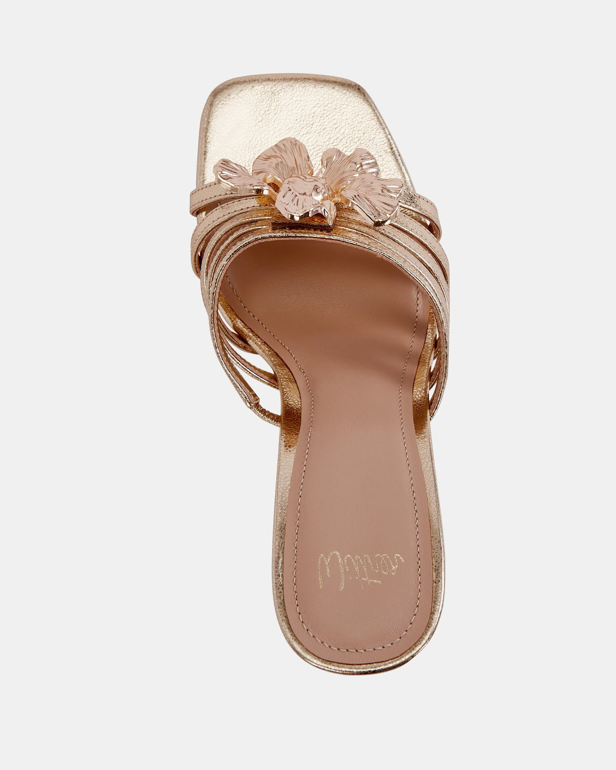 YANCY HIGH HEELS GOLD METALLIC LEATHER