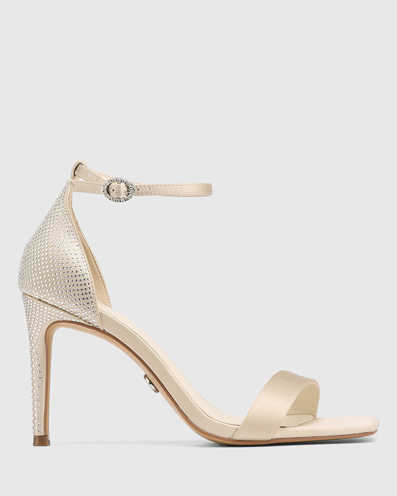 Yessica Champagne Recycled Satin Stiletto Heel