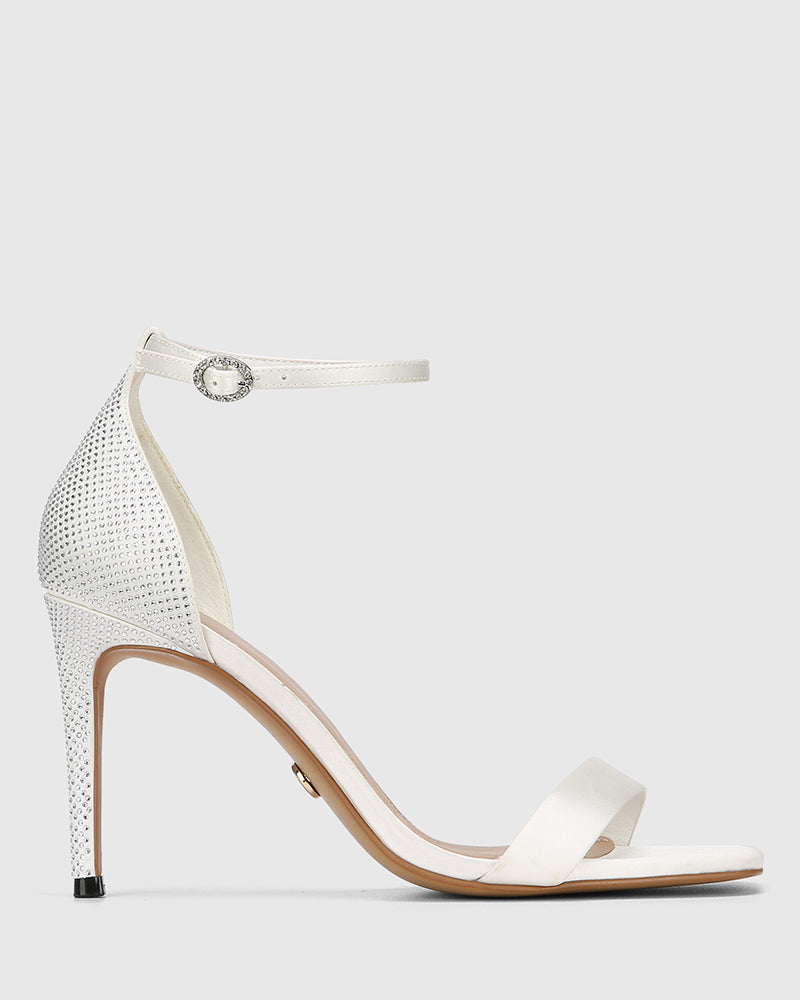Yessica Ivory Recycled Satin Stiletto Heel